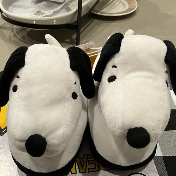 Peanuts Other - Peanuts Black and White Dog Slippers